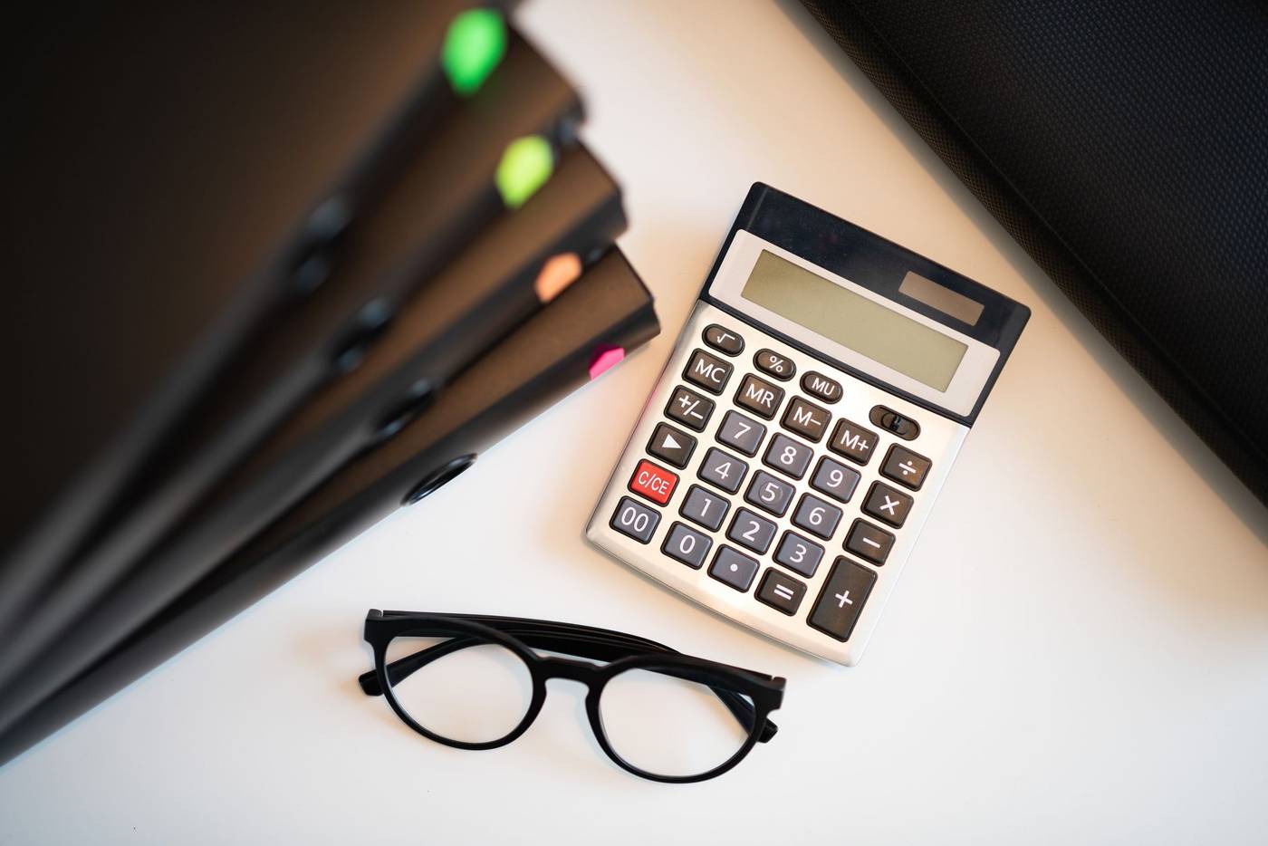 Calculator loan paperwork