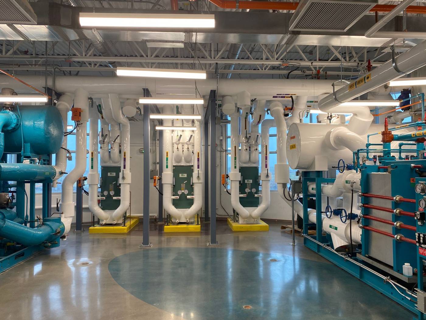 Cooling pipes industrial facility
