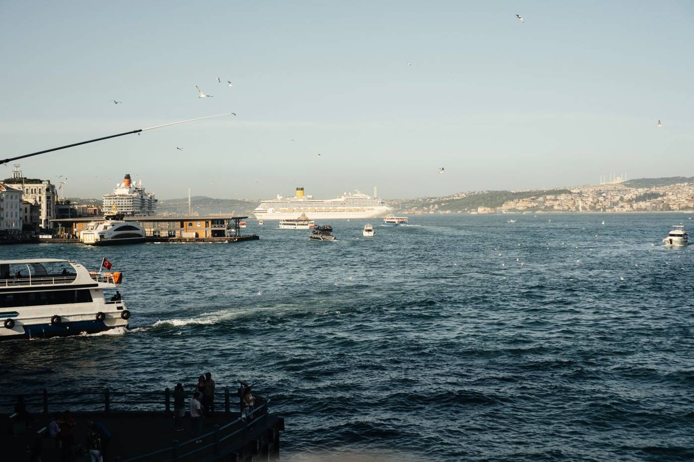 Cruise ship mediterranean port