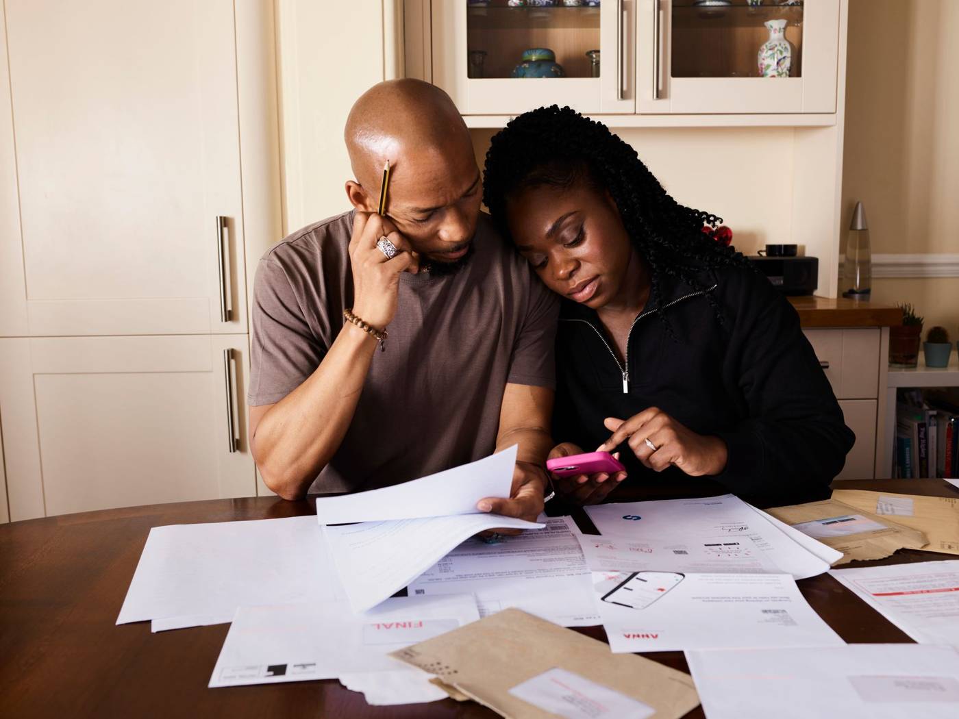 Family financial paperwork