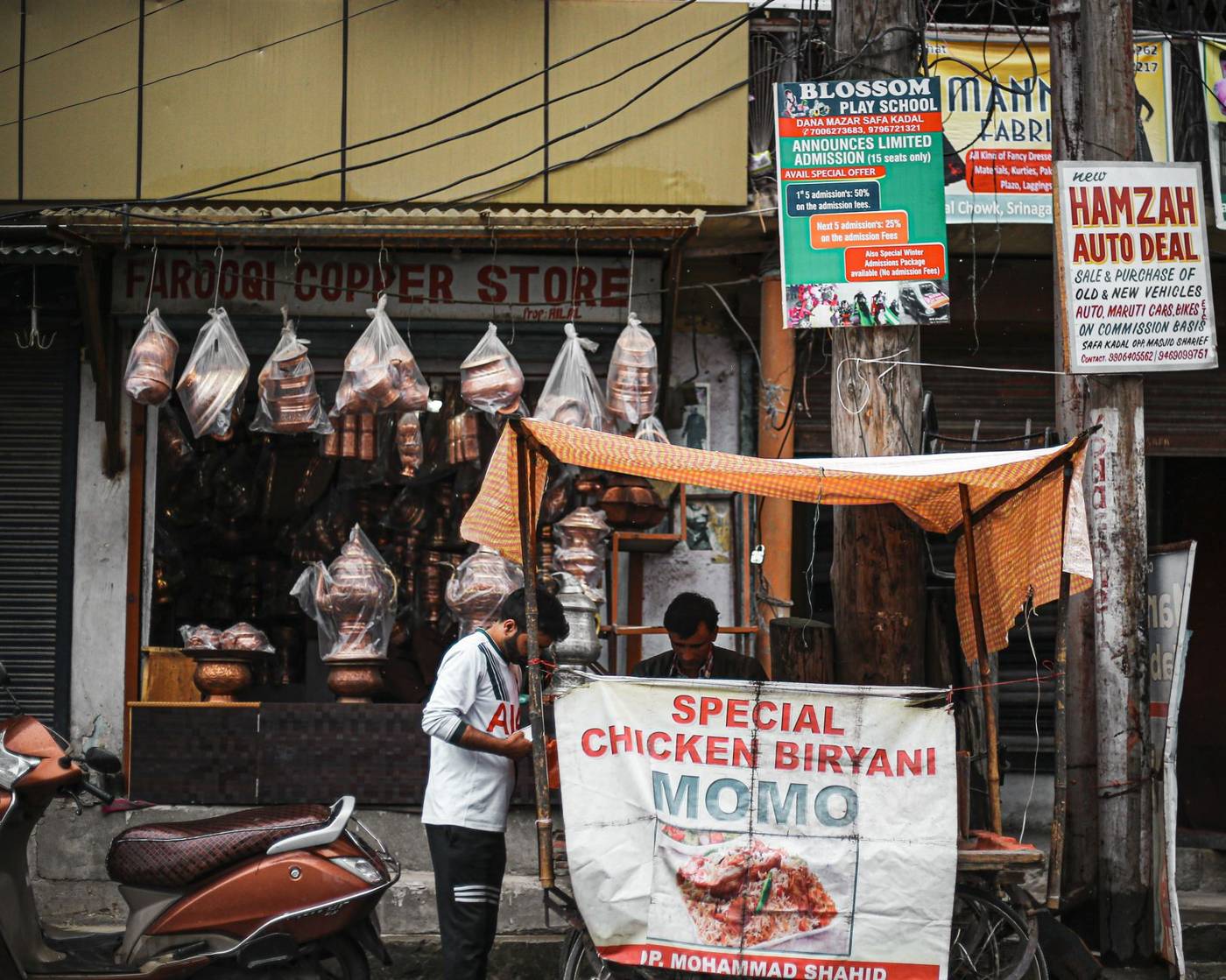 Indian city street market