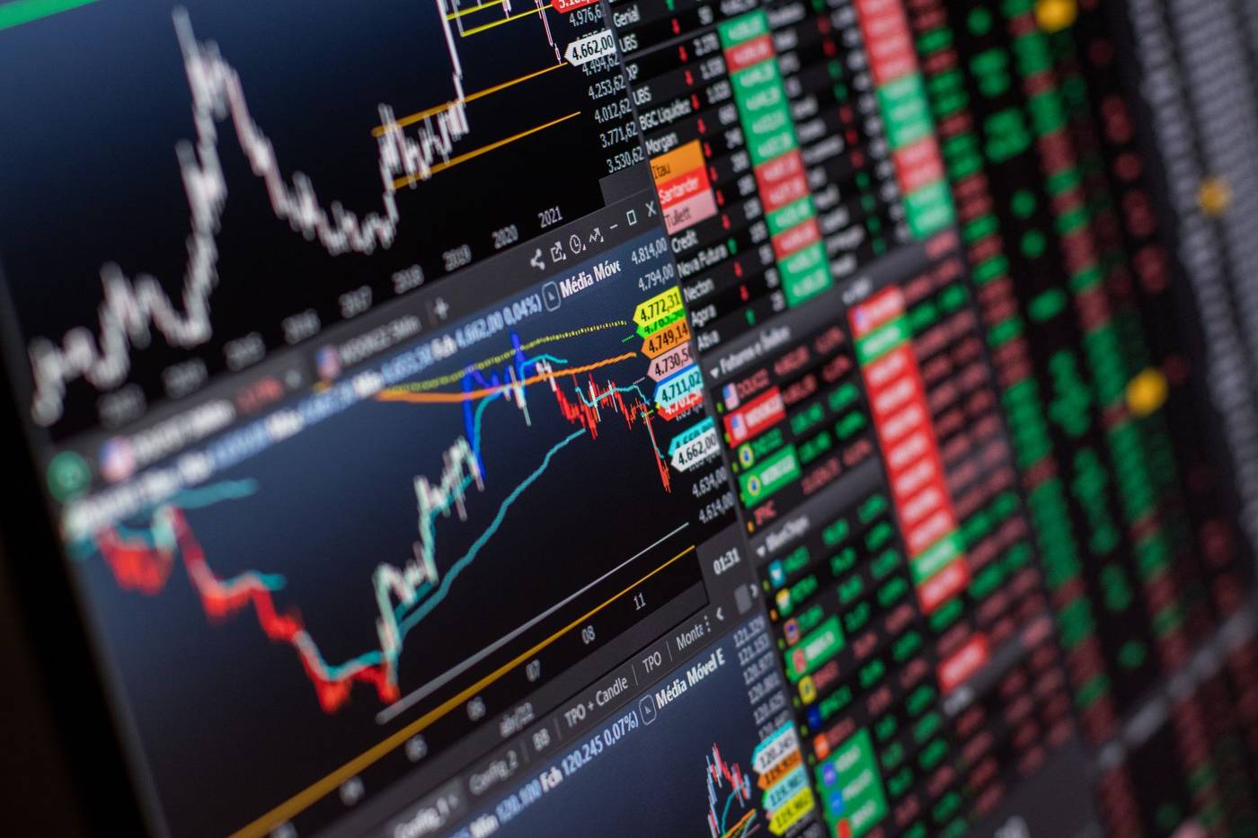 Stock market ticker board