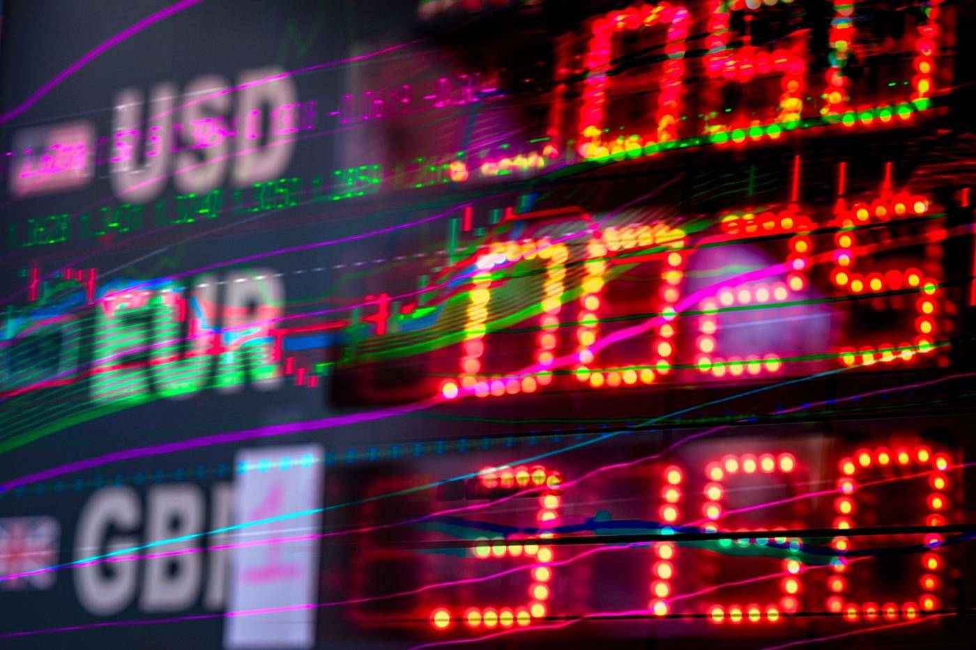 Stock market ticker display board
