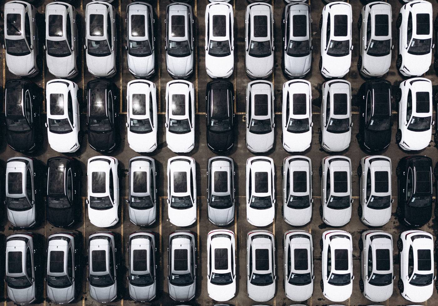 Tesla vehicles factory lot
