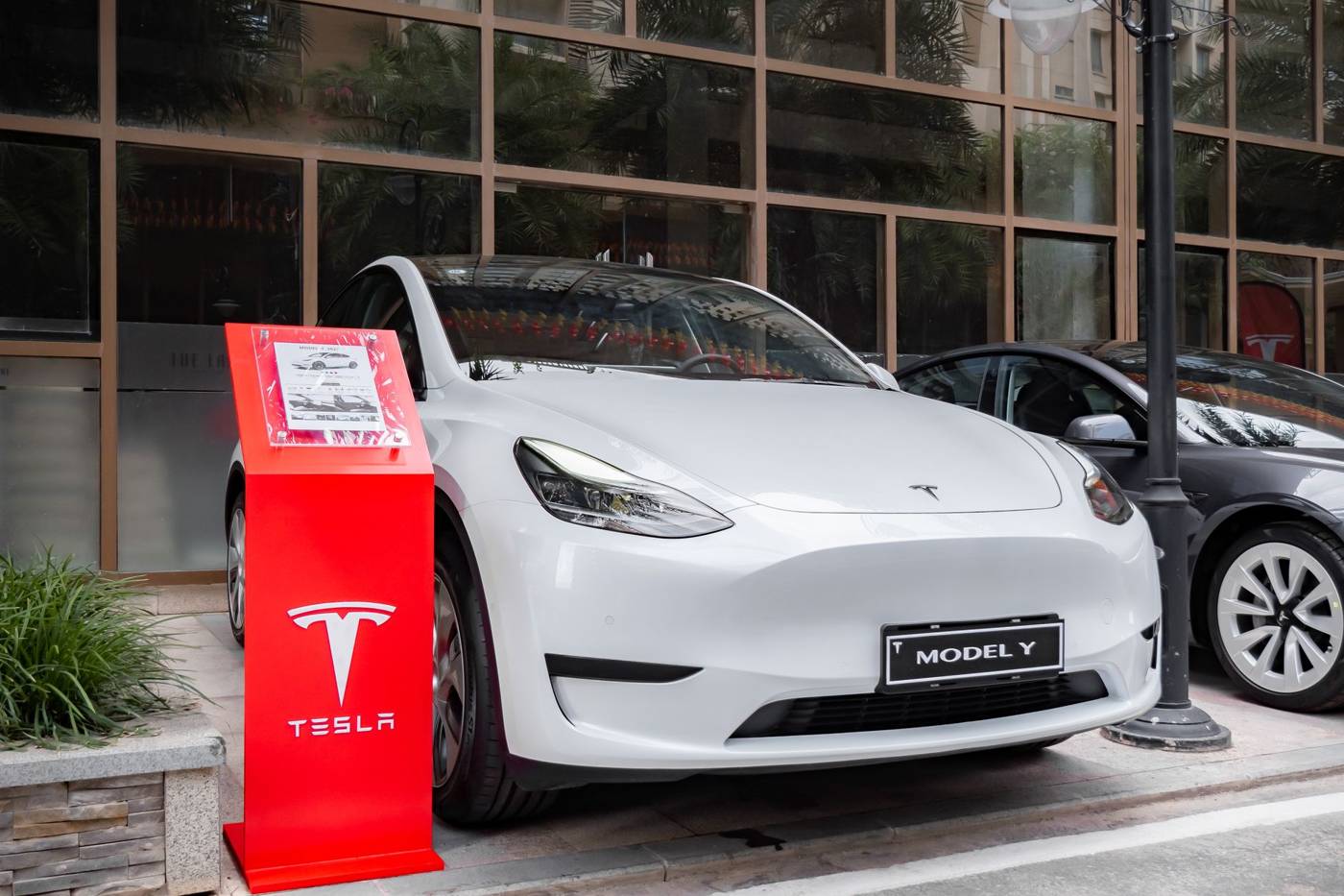 Tesla vehicles lot