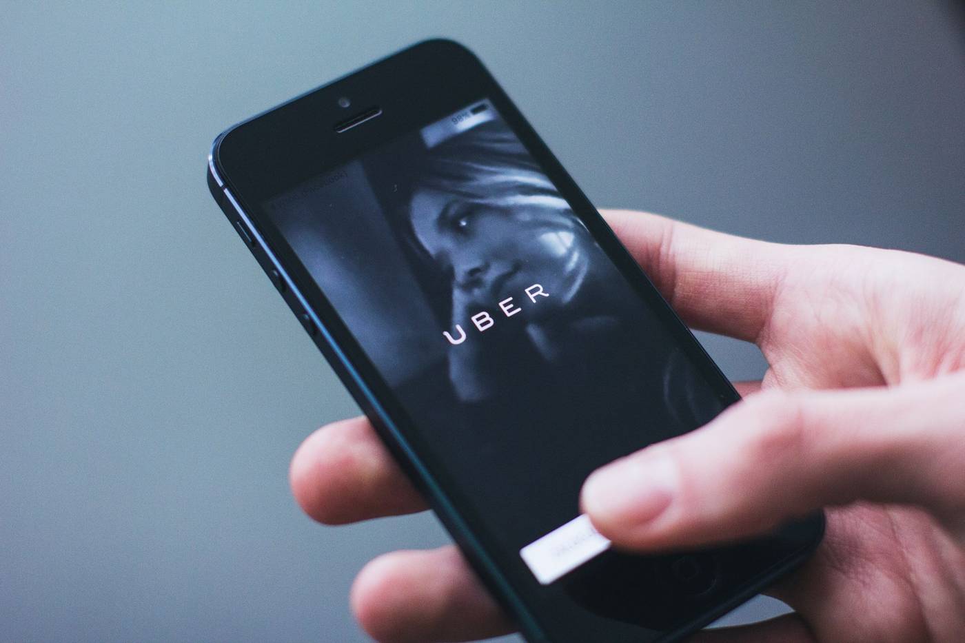Uber app smartphone screen