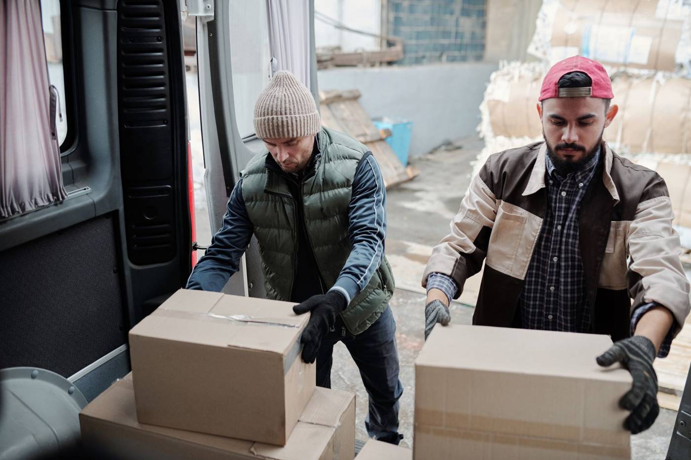 Warehouse delivery boxes